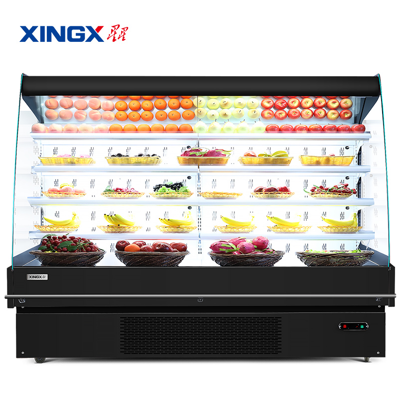 星星xingxivmc2510020wb黑25米果蔬超市风幕柜展示柜冰柜保鲜柜水果