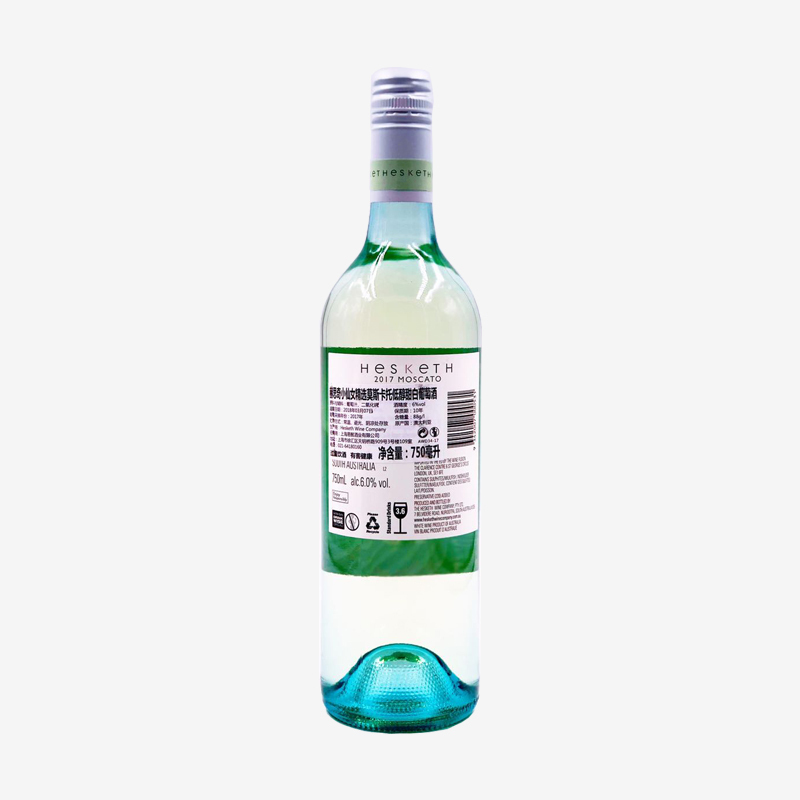Hesketh赫思奇小仙女精选莫斯卡托低醇甜干白葡萄酒 750ml