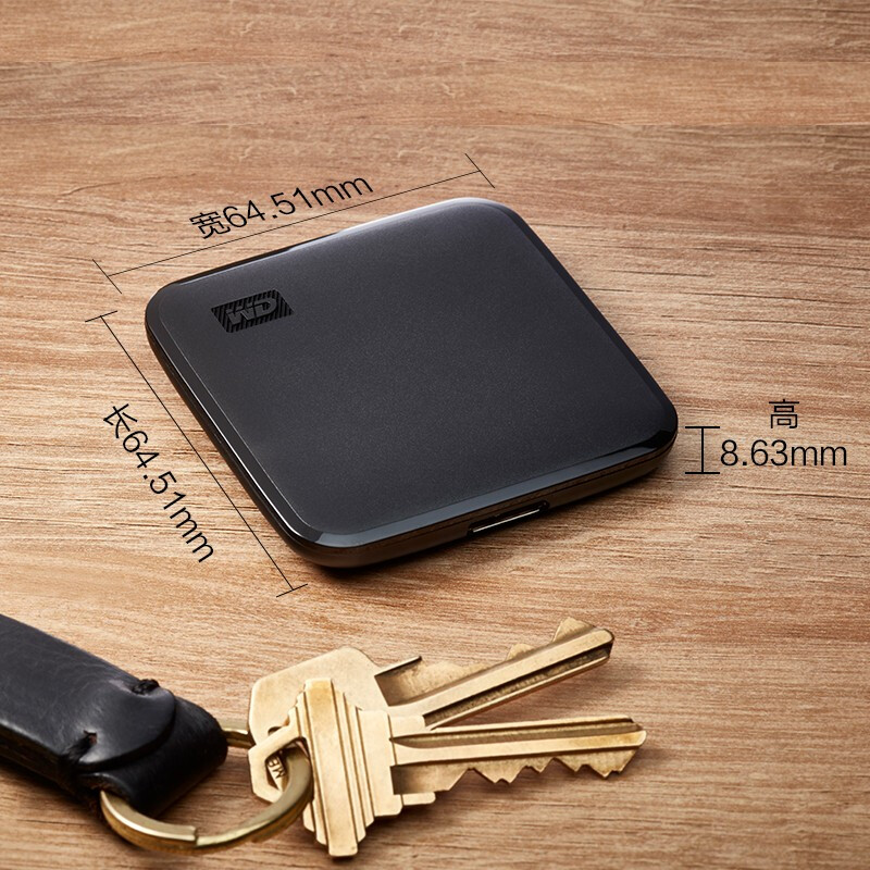西部数据(WD) 1TB 移动固态硬盘(PSSD)SE新元素 SSD USB3.2接口 小巧便携 坚固防震 兼容Mac高清大图