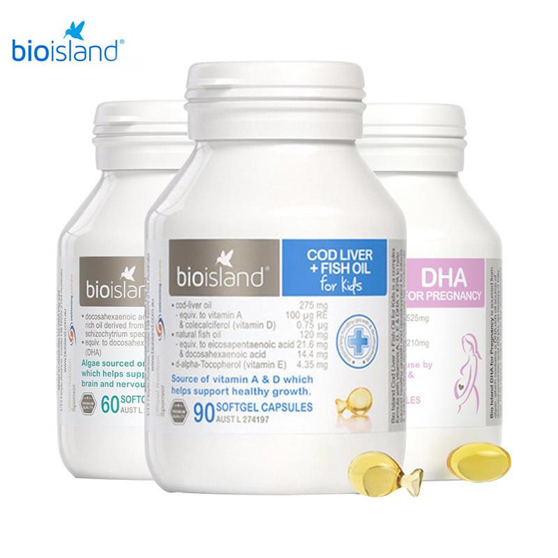 Bio Island 鳕鱼油90粒+ 婴幼儿DHA 60粒 + 孕妇DHA 60粒
