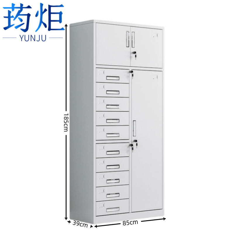 荺炬钢制多斗柜三门十斗个高清大图