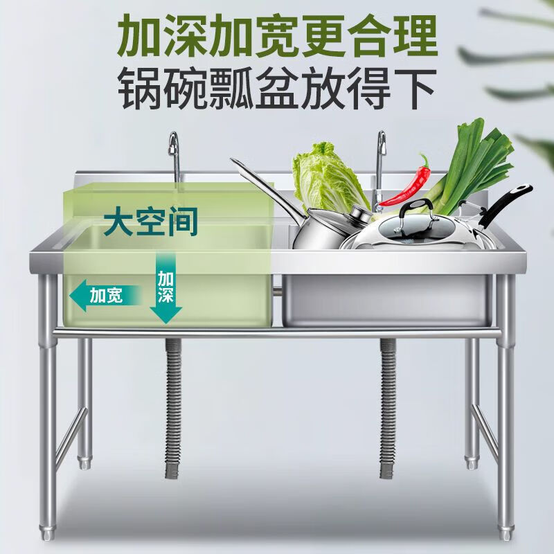 不锈钢水池 1200*800*600mm高清大图