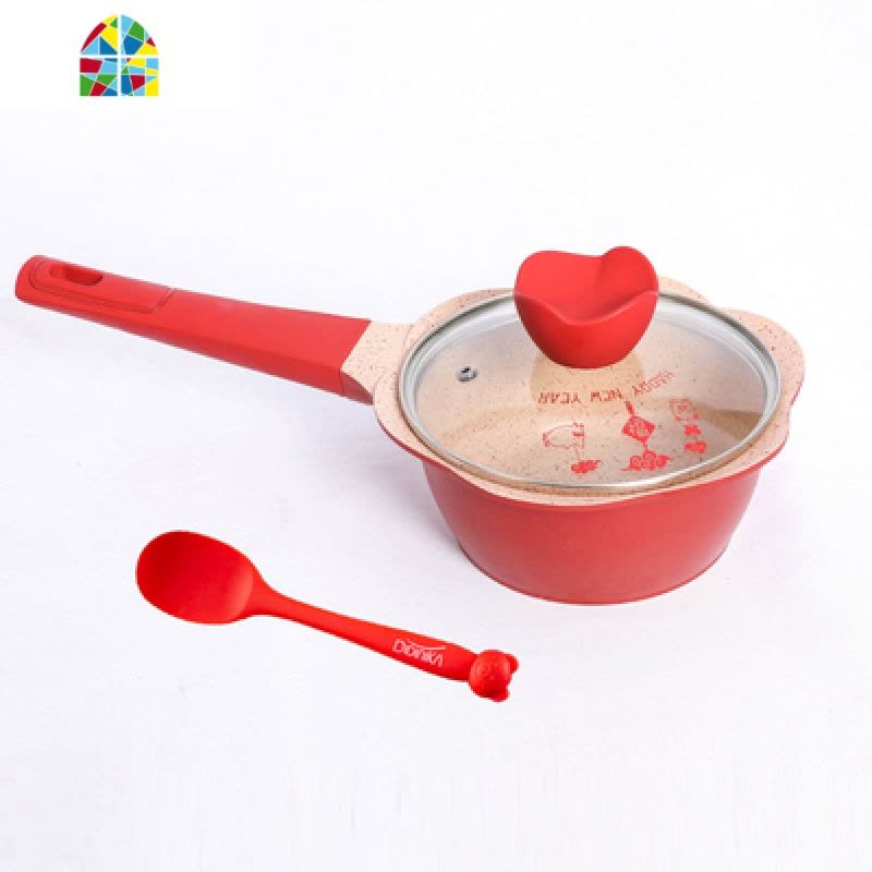 宝宝辅食锅不锈钢蒸笼婴儿奶锅蒸屉花瓣金猪款奶锅专用 FENGHOU 樱粉色粉色奶锅一套蒸屉图片