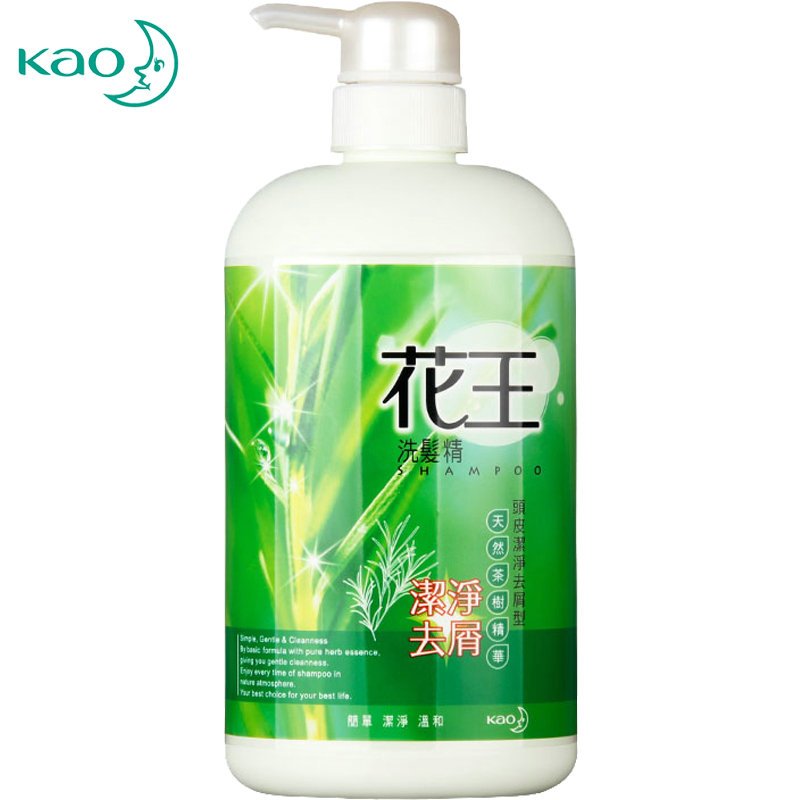 花王(KAO) 洗发水洗发精男女去屑清爽控油洗发露750ml/瓶原装进口 茶树去屑1瓶装