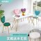 北欧风轻奢网红甜品奶茶店桌椅组合阳台椅子美甲洽谈现代简约餐椅