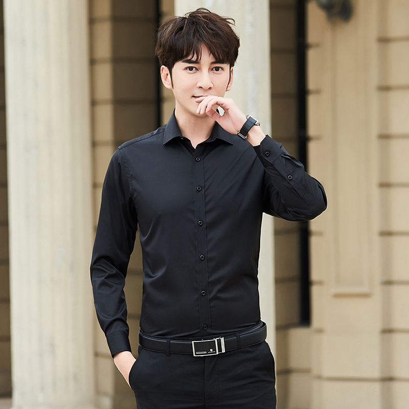 狮臣shichen2023年秋季新款男士衬衫时尚百搭衬衫男潮流休闲长袖衬衣