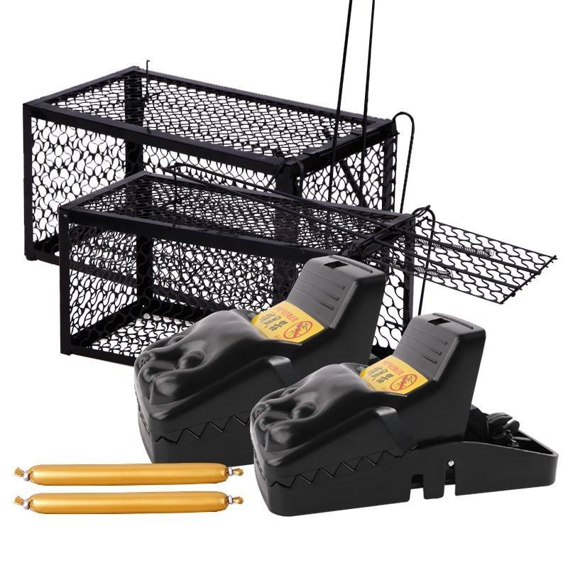 老鼠笼捕鼠器家用全自动连续扑逮捉抓老鼠夹子超强灭耗子捕鼠神器