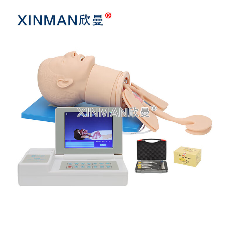 欣曼科教 高级气道管理模拟人 气管插管操作训练模型 卫勤训练模拟器材XM-QD12