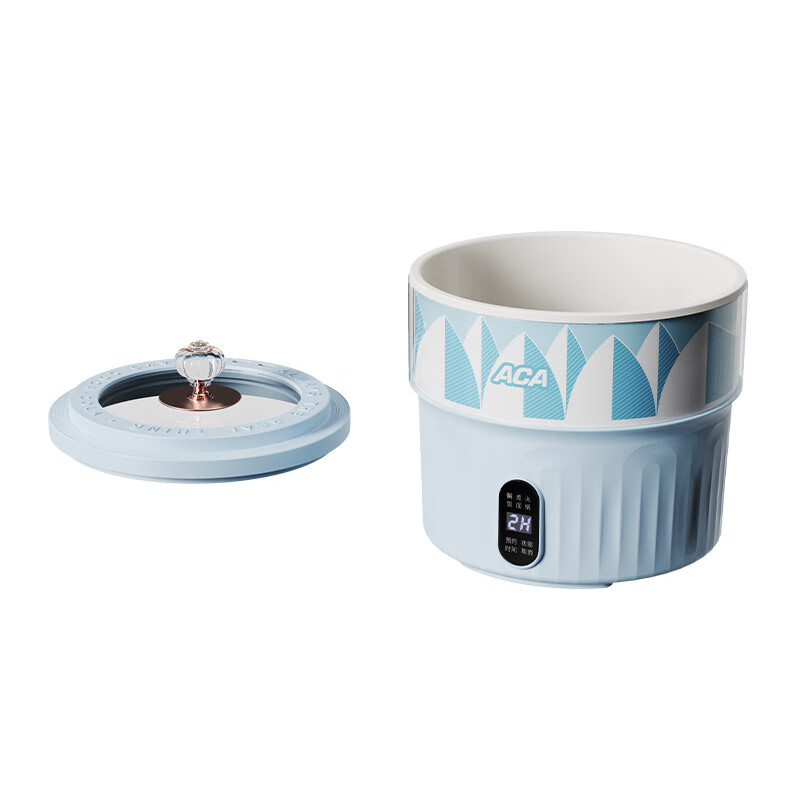 ACA北美电器多功能电煮锅煮面煮粥小电锅火锅不粘锅 双层防烫可视锅盖 ALY-H15ZG12J高清大图