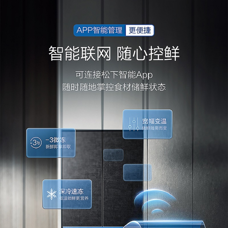 松下(Panasonic)NR-W582TF-X超薄573升全嵌冰箱 双循环双系统法式电冰箱 纳诺怡净味 四季舱温度设置