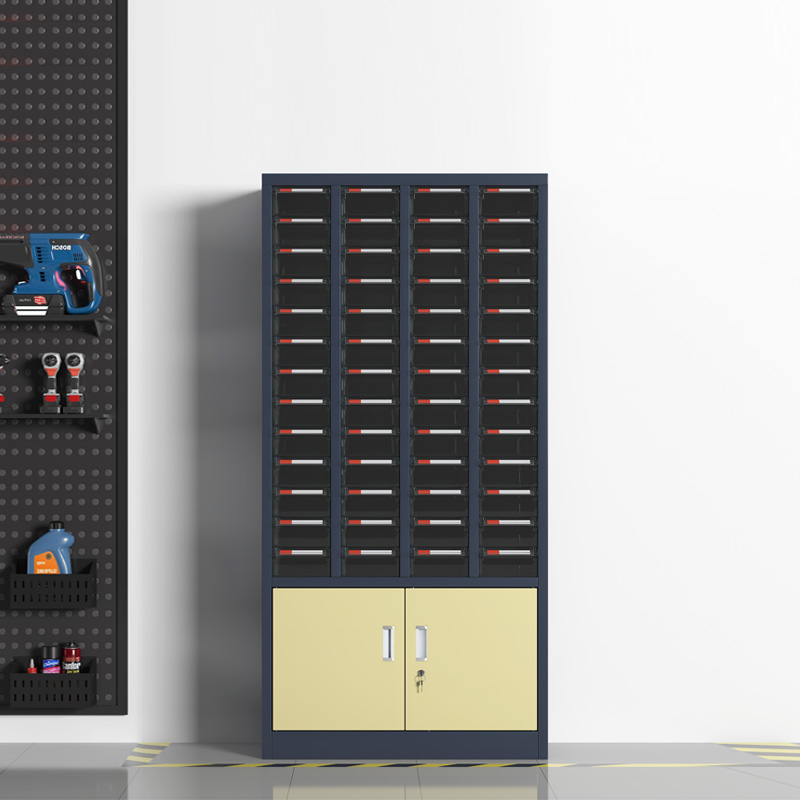 臻远 ZYLJG-W107 零件柜抽屉式工具柜电子元件柜螺丝柜物料柜52抽透明无门加工具柜大号高清大图