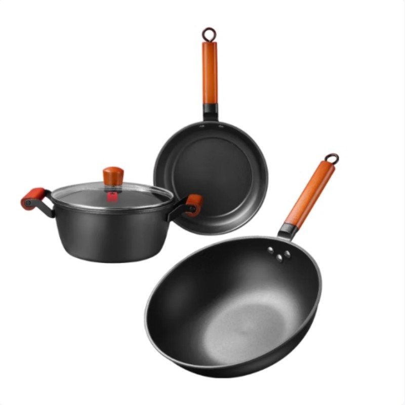 康巴赫(KOBACH) KGL3A 林格斯特铁锅三件套 煎锅22cm汤锅22cm炒锅30cm(单位:套)