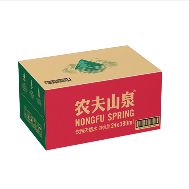 农夫山泉 天然饮用水380ml*24瓶整箱装 30箱起送