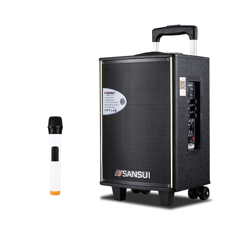 SanSui/松川SA1-10 户外乐队演艺专业移动拉杆音箱大功率舞台音响广场舞音响 便携式一体机+2.0声道低音炮音响高清大图