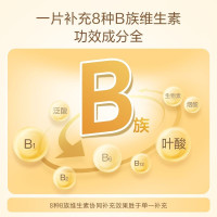 养生堂维生素B族片60片装 成人男士女士复合维生素b vb含b1b2b6b12叶酸
