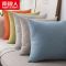 素色混纺棉麻加厚正方形靠枕纯色家用沙发靠垫大抱枕客厅靠背枕垫