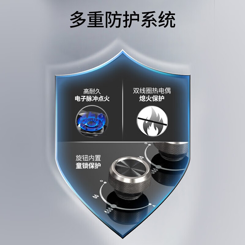 樱花JZT-GC01燃气灶5.2KW大火力煤气灶双灶具天然气液化气嵌入家用(天然气)