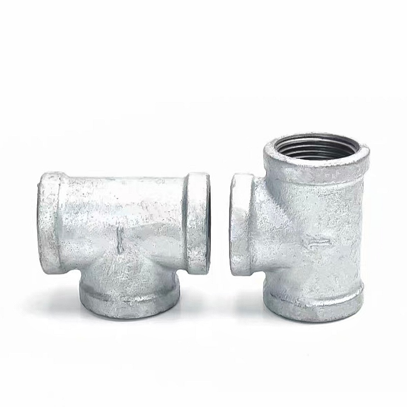 依诺九吉 镀锌三通正三通铸铁三通管件 多型号 个高清大图