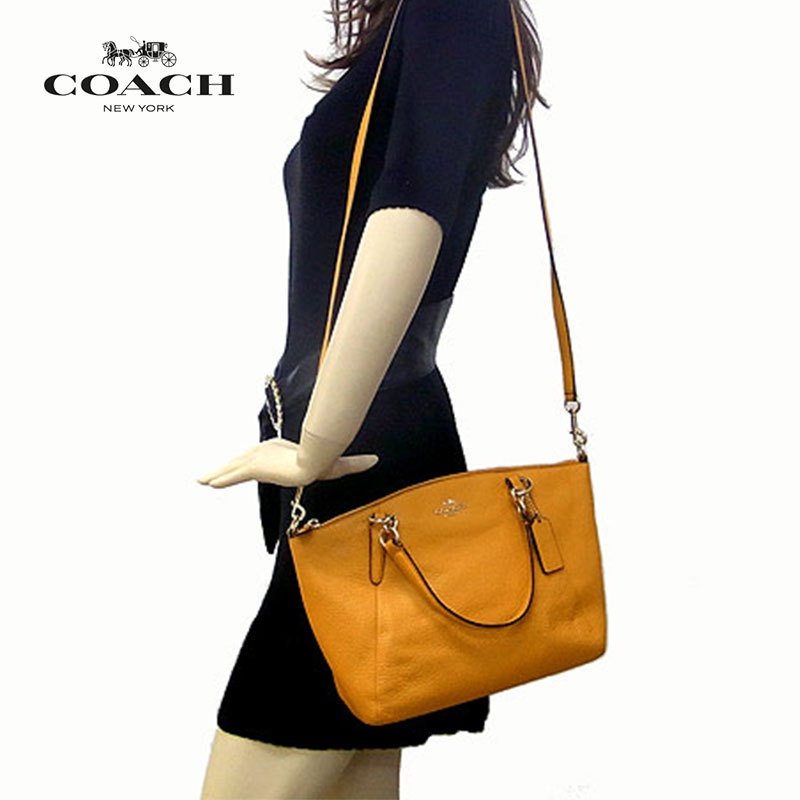 COACH 蔻驰 小号饺子包 Kelsey 软真皮拉链手提单肩斜挎包 36675 55514 Coach女包