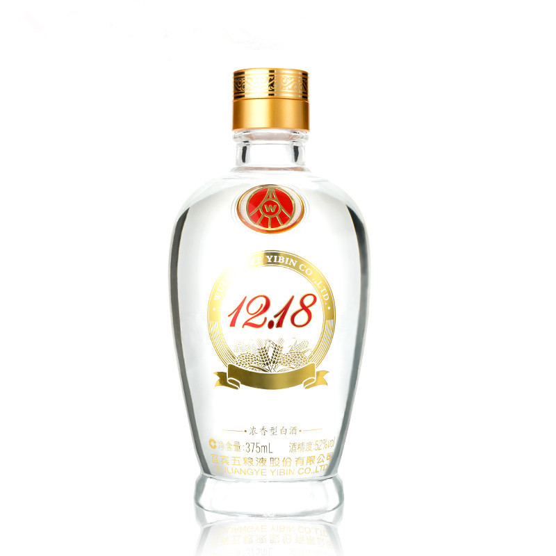 五粮液出品 1218 52度 375ML 单瓶装 浓香型白酒