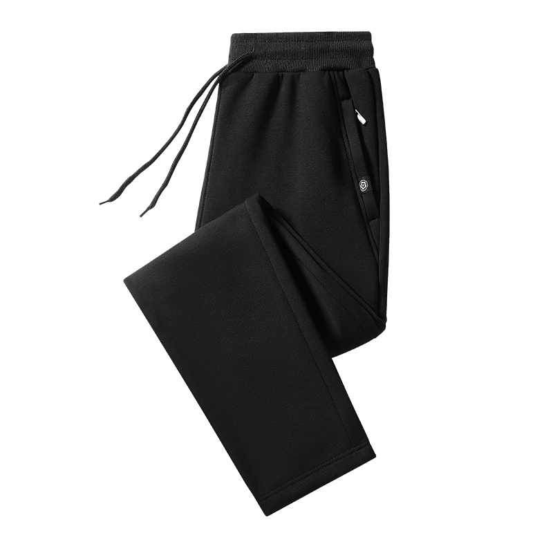 恒源祥春秋款卫裤子男士休闲裤秋季中年直筒束脚裤纯棉运动裤加绒高清大图