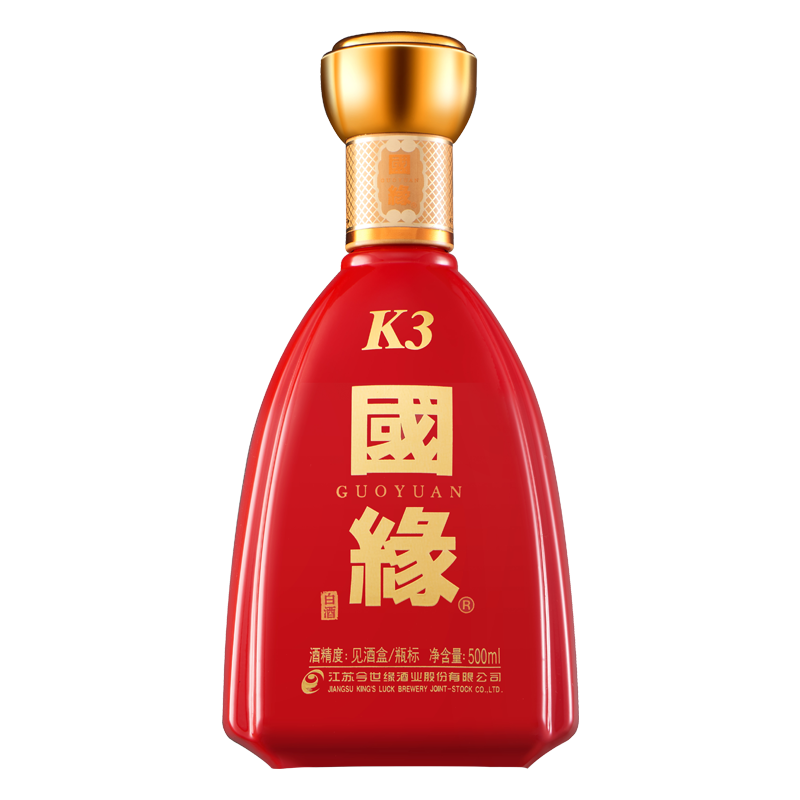 今世缘 国缘K3 柔雅型 白酒 42度 500ml*1瓶 单瓶装