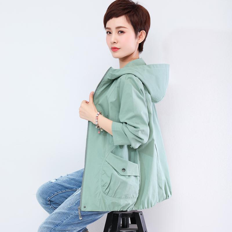 班俏BANQIAO大码夹克韩版小个子bf风小外套女春秋装衣服2023新款气质女装百搭短款夹克