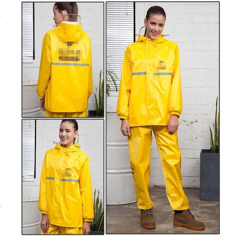 美团雨衣套装美团外卖雨衣雨裤分体成人工作服防水定制logo印字