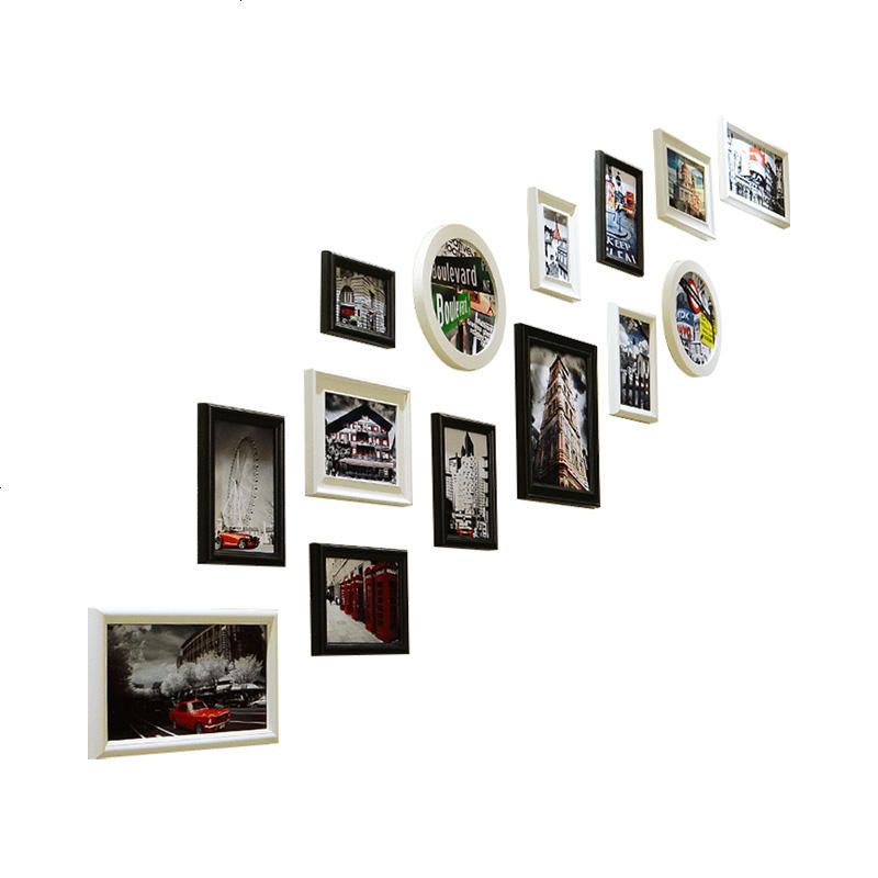 楼梯相框简约欧式装饰创意客厅个性挂墙相片照片墙壁相框组合楼梯背景墙沙个性办公室