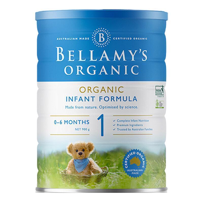 [3罐装 有效期2026年3月]澳洲原装进口Bellamy’s贝拉米有机奶粉1段900g 婴幼儿奶粉0-6个月