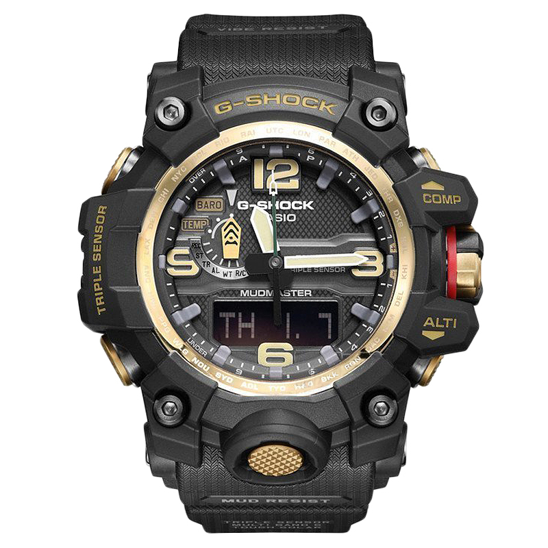 卡西欧(CASIO)手表 G-SHOCK系列 六局电波太阳能 200米防水 运动男士手表GWG-1000GB-1A