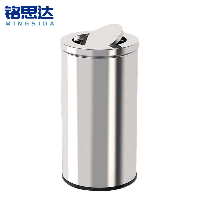 铭思达不锈钢垃圾桶大号翻盖个高清大图