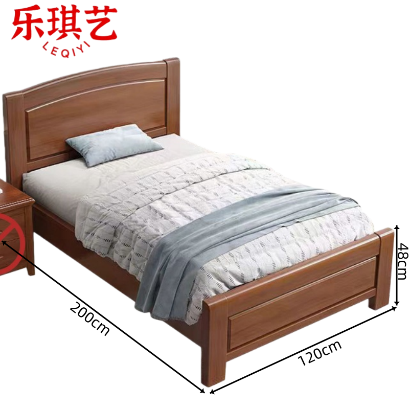 乐琪艺 单人床 实木张高清大图