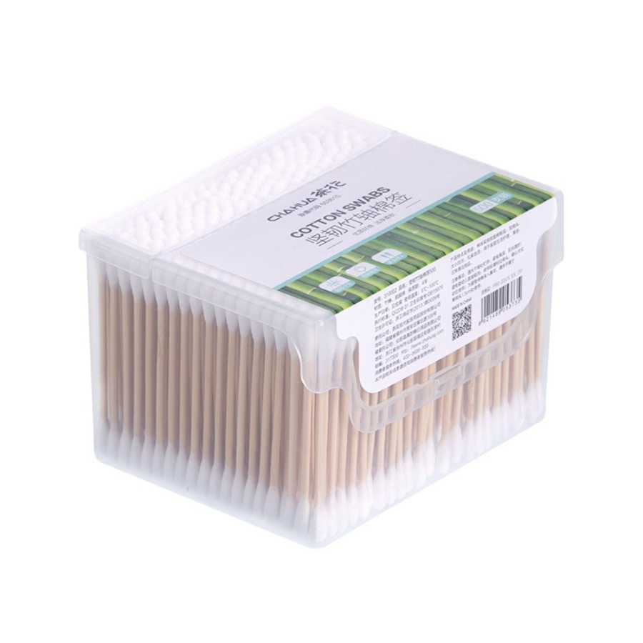 茶花(CHAHUA) 竹轴棉签日用耳鼻化妆棉签 坚韧竹轴棉签500