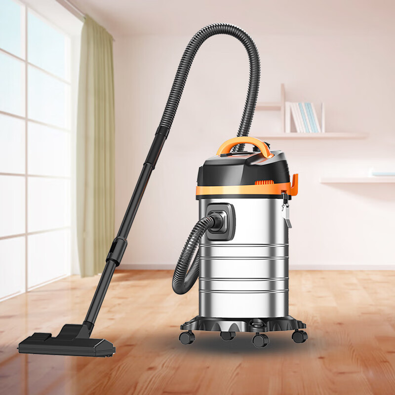 工业商用吸尘器洗车装修强力吸尘桶式1800w功率40l