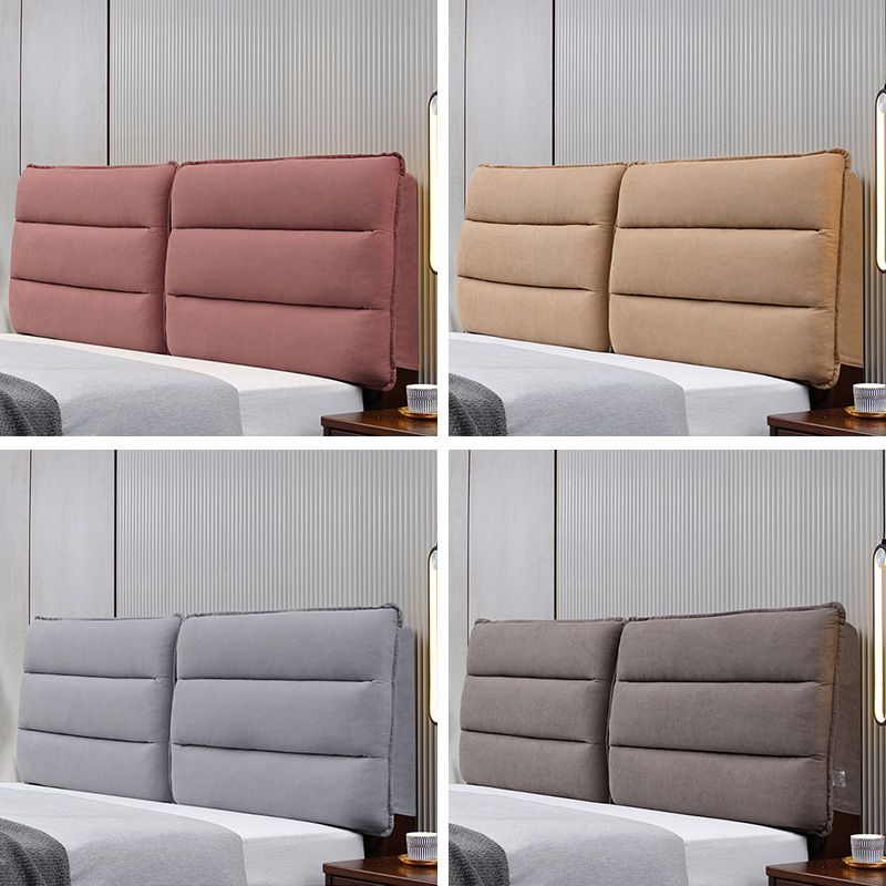 京城派 床头靠垫榻榻米贴墙软包双人大靠背仿羊绒床头罩北欧自粘靠背可拆洗床头软包双人榻榻米靠垫实木床靠垫定制高清大图