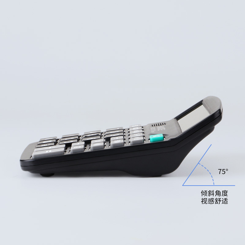 宝克(BAOKE)EC6837 12位显示语音桌面计算器 黑色 1个