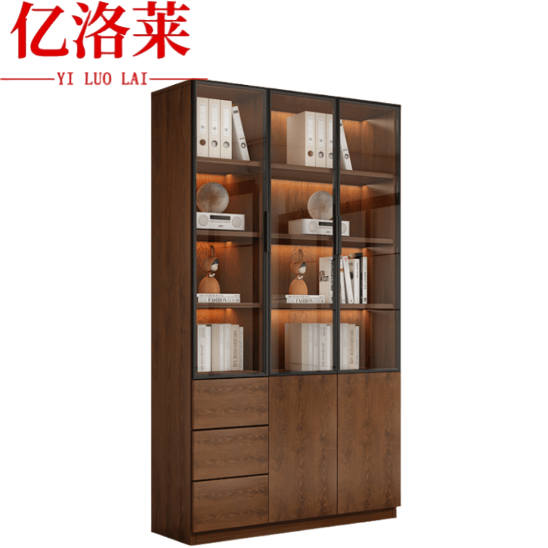 亿洛莱 落地书柜 120*32*200cm 个高清大图