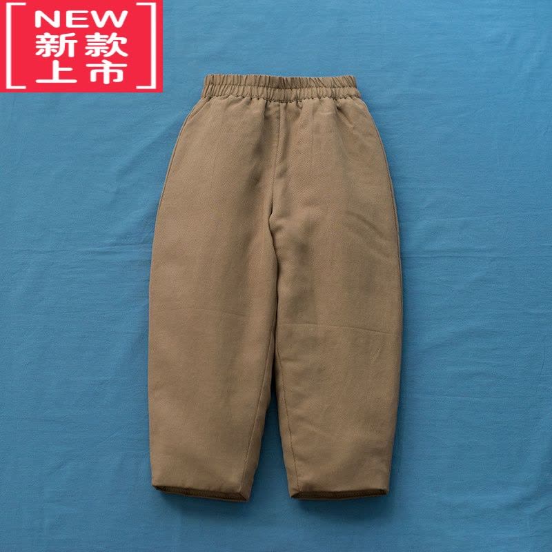 可莉允儿童冬季裤子保暖裤男童棉裤女童加绒加厚加棉休闲裤小脚宽松外穿图片