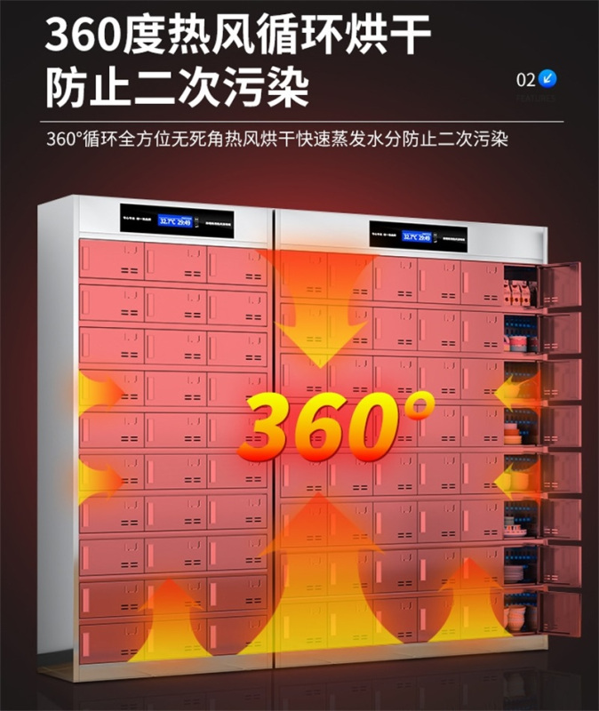 迅迈 40门餐盘柜 不锈钢食堂碗柜 50*135*195 单位;台高清大图
