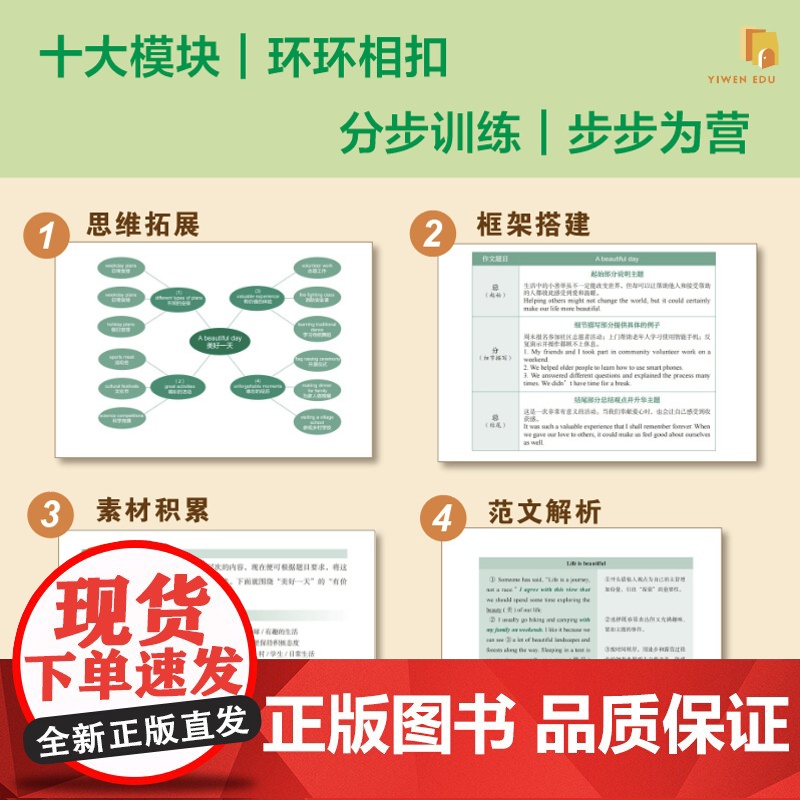 初中英语写作能力突破 7-9年级英语写作 中考 三大主题板块 人与自我/人与社会/人与自然 上海译文出版社 正版高清大图