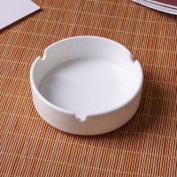 陶相惠纯白陶瓷烟灰缸客厅茶几家用茶具配件酒店办公圆形单个烟缸问答