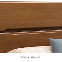 2.床;尺寸1200*2000/1000*2000 颜色:胡桃木色 材质:橡木*板材