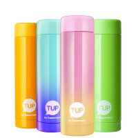 特百惠(Tupperware)新款保温杯210ml 纤巧儿童水杯女士真空不锈钢保温杯 焕彩蜜桃粉
