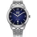 西铁城(CITIZEN)经典石英男士手表蓝盘日历防水40.5mm不锈钢商务休闲腕表