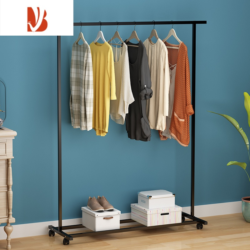 三维工匠晾衣架落地折叠阳台单杆式卧室内挂衣架凉衣杆简易晒衣服架子