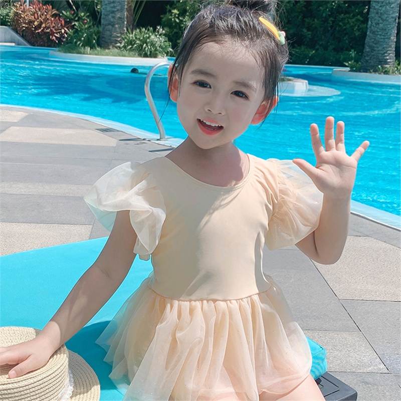 佑游女童泡温泉泳衣新款儿童宝宝泳装可爱小女孩洋气公主连体泳衣