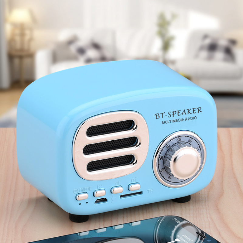 便携无线蓝牙小音响户外笔记本手机通用家用复古怀旧桌面迷你有源音箱