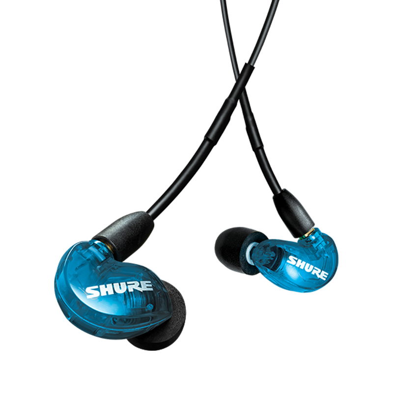 Shure/舒尔 SE215-BT2音乐耳机入耳式线控动圈隔音耳机听歌耳塞 蓝色