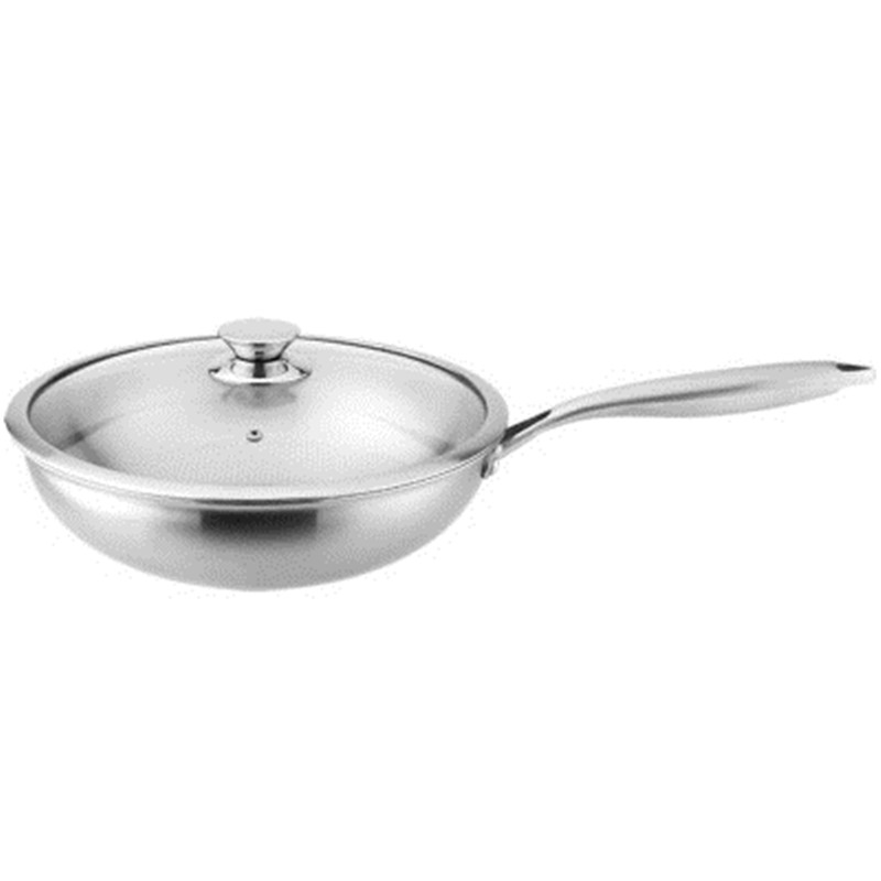 欧铂斯顿家用奥氏体不锈钢安格鲁不粘无烟炒锅